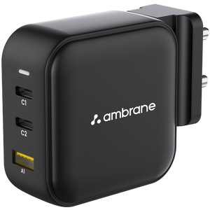 65W Fast Charging Type C Laptop/MacBook Charger - Ambrane India
