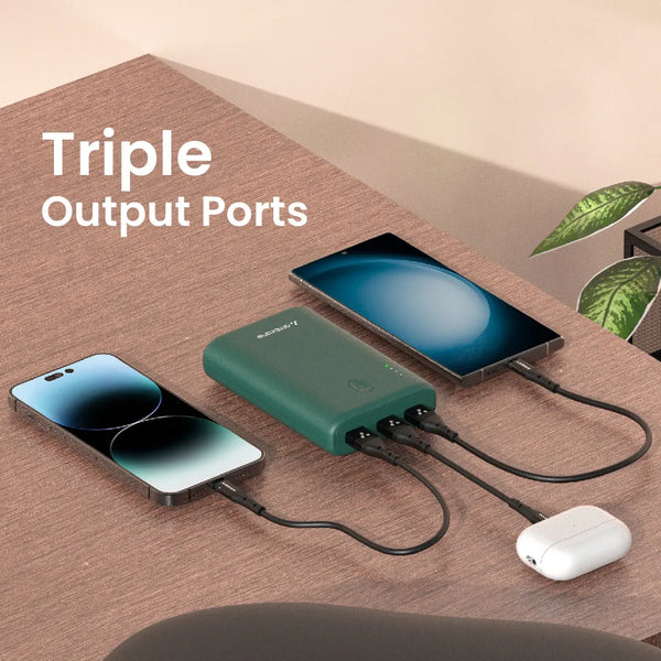 PowerLit 45 Pocket Power Bank with 3 Output Ports - Ambrane India
