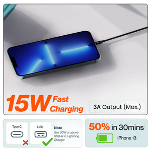 RCL-15 USB-C to Lightning fast charging cable 15 W – Ambrane India