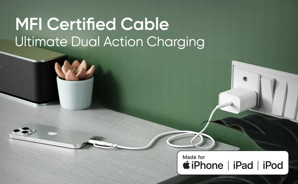 AMCL Duo 12 Charging Cable for iPhone - Ambrane India