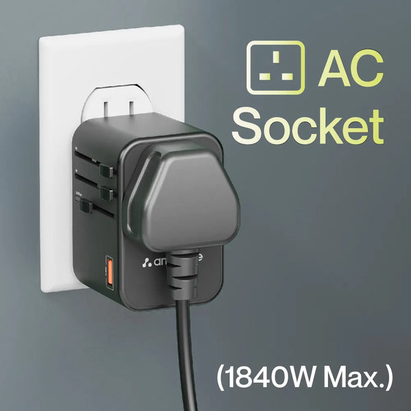 ATA 02 Travel Adaptor with AC Socket - Ambrane India