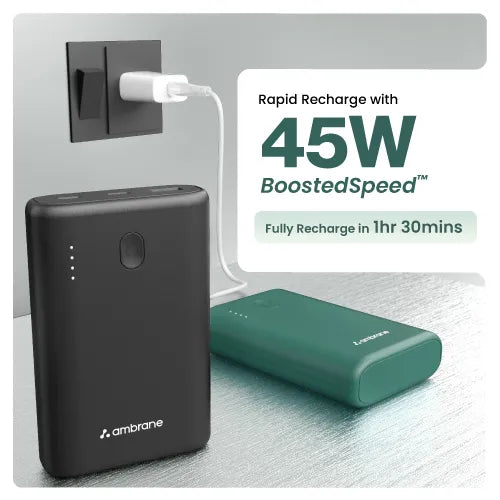 PowerLit 45 Pocket Power Bank with Quick Charging - Ambrane India