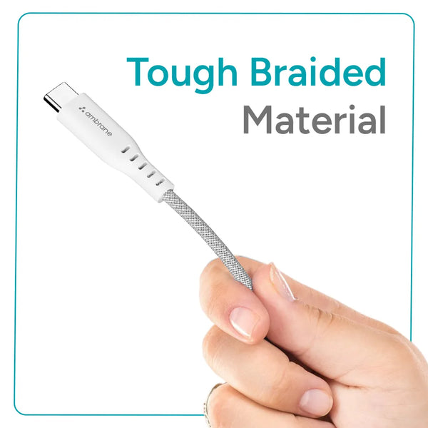 AMCL Duo 12 Charging Cable with Tough Braided Material - Ambrane India