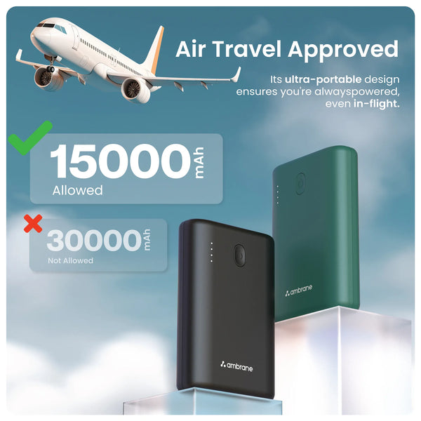 Flight Approved PowerLit 45 Pocket Power Bank - Ambrane India