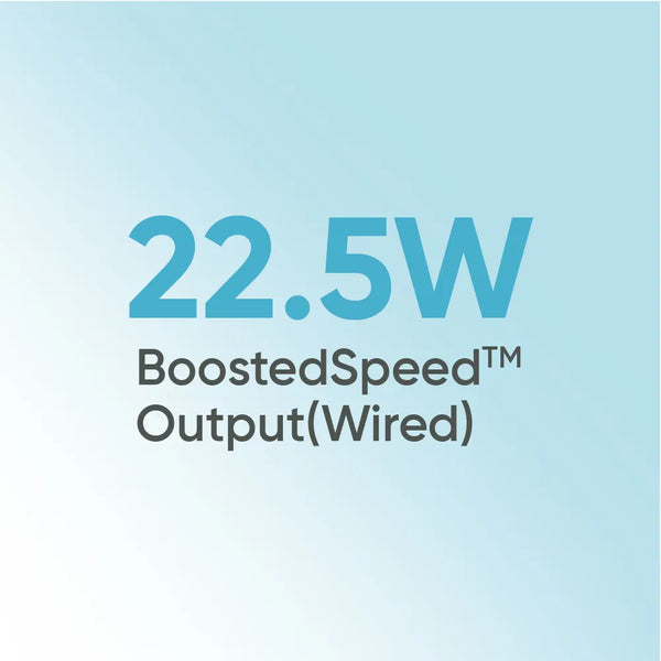 22.5W Wired Boosted Speed Output