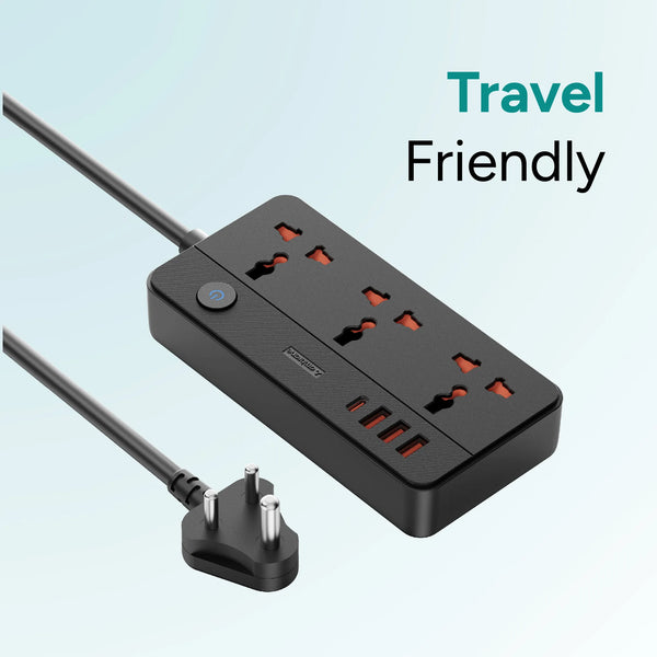 Travel Friendly SmartStrip 2 2500W Extension Board - Ambrane India