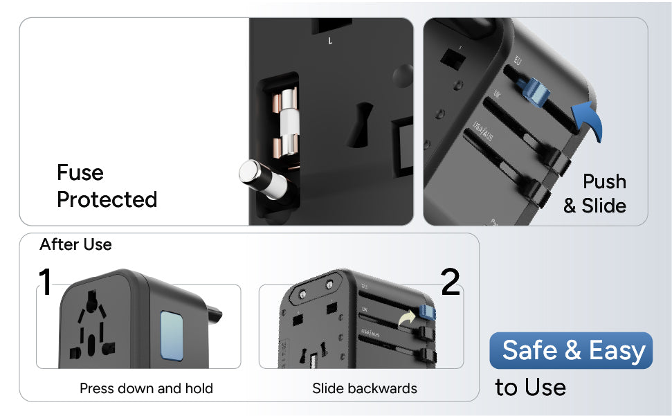 How to Use ATA-03 International Travel Adaptor - Ambrane India