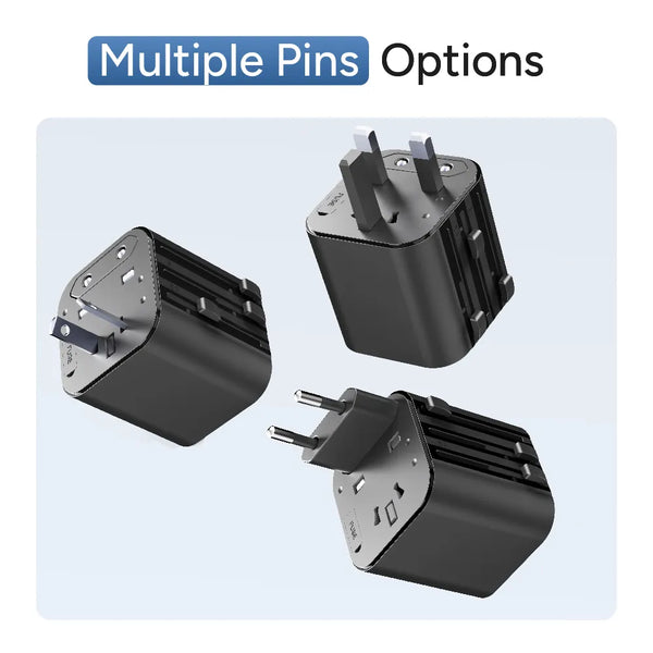 ATA-03 Universal Travel Adaptor with Multiple Pins Options - Ambrane India