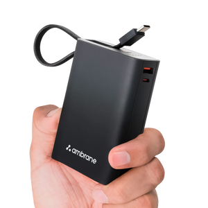 Pocket-friendly 20 W charger in sleek black design – Ambrane India
