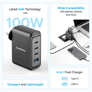 Gan Type C USB Charger - Ambrane India