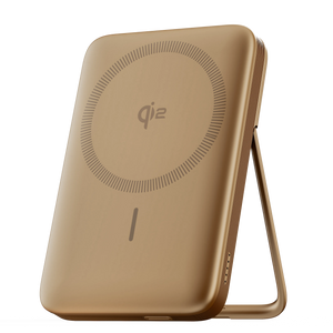 10000mAh Qi2 Certified Magsafe Wireless Fast Charging Power Bank for iPhone Golden - Ambrane India