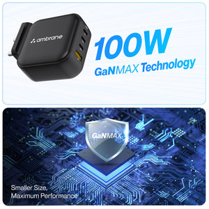 RAAPH100 100 W multi-port USB desktop charger with fast charging – Ambrane India