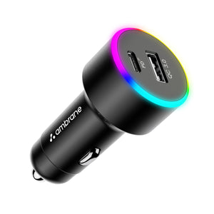 85W fast car charger with dual ports