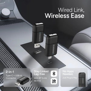 Compact wireless car adapter for seamless phone connection – Ambrane India