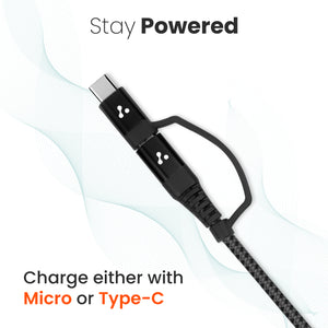 Fast Charging Type C & Micro USB Cable - Ambrane India