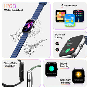Wise Eon Pro smartwatch with AMOLED screen, Bluetooth calling and fitness tracking – Ambrane India