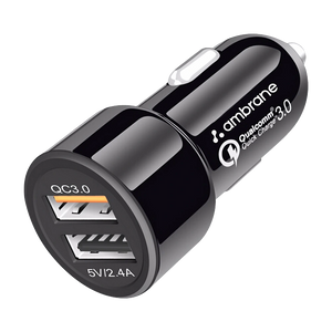 Car mobile charger with dual USB ports