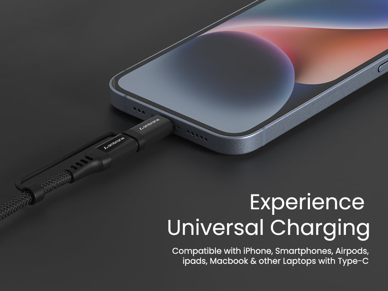 Ambrane 1.5 Meter 4-In-1 Braided Cable