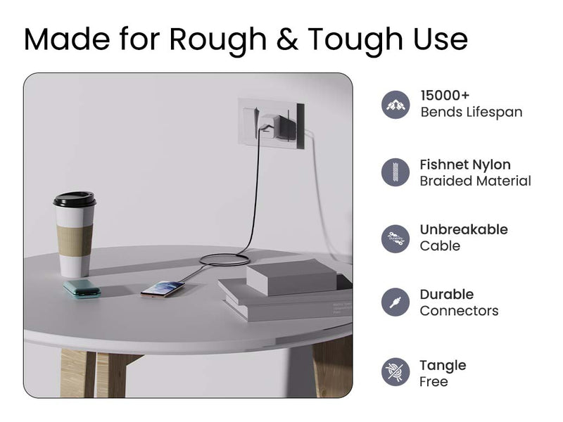 Ambrane 1.2 Meter Type C Cable