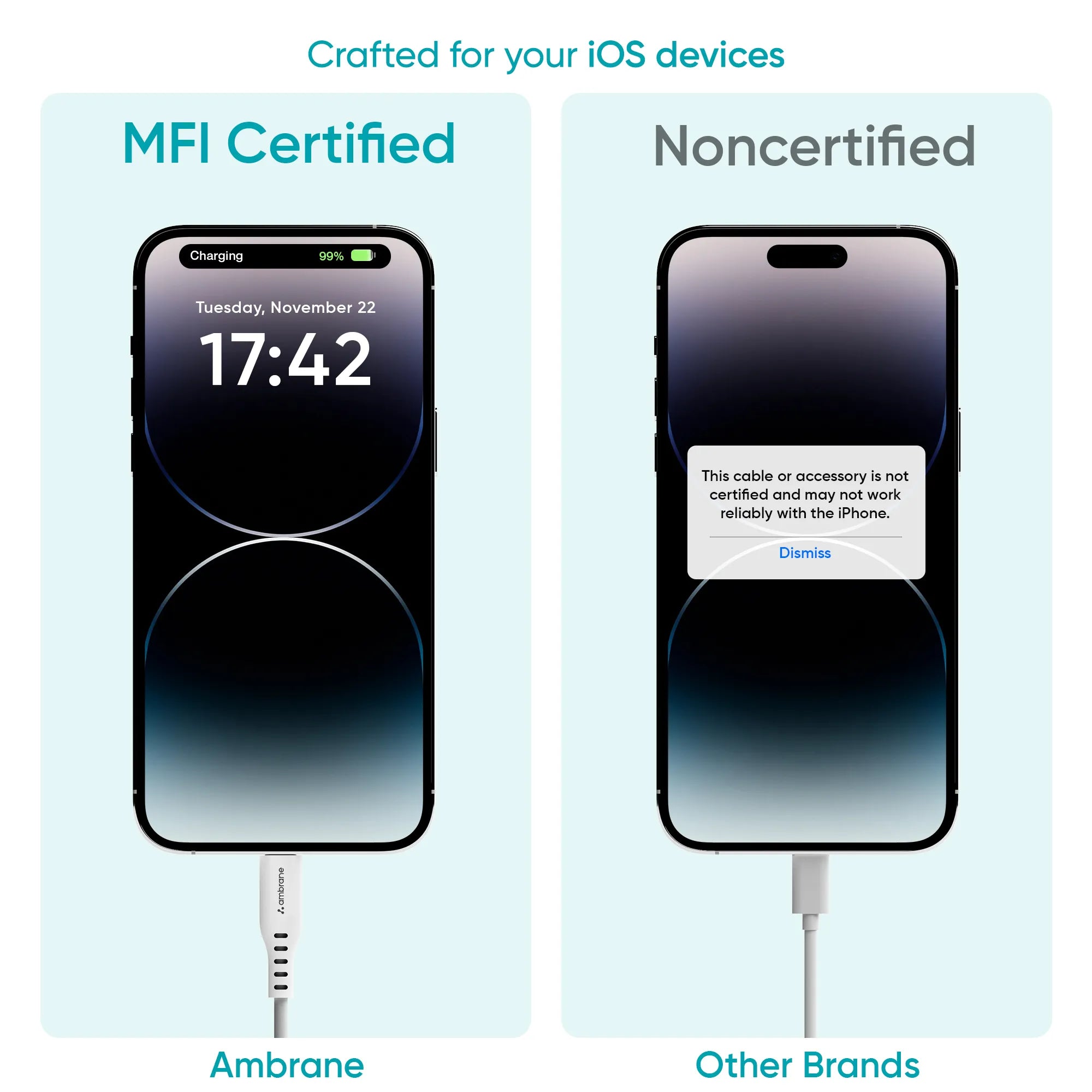 MFI Certified Type C to Lightning Cable