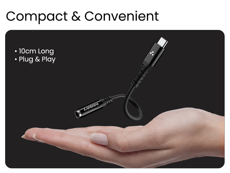 Ambrane Type C to 3.5 mm Audio Jack Connector Cable