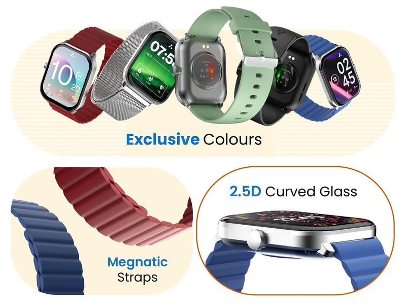 Ambrane Glaze+ with 2.01  Amoled display Smartwatch