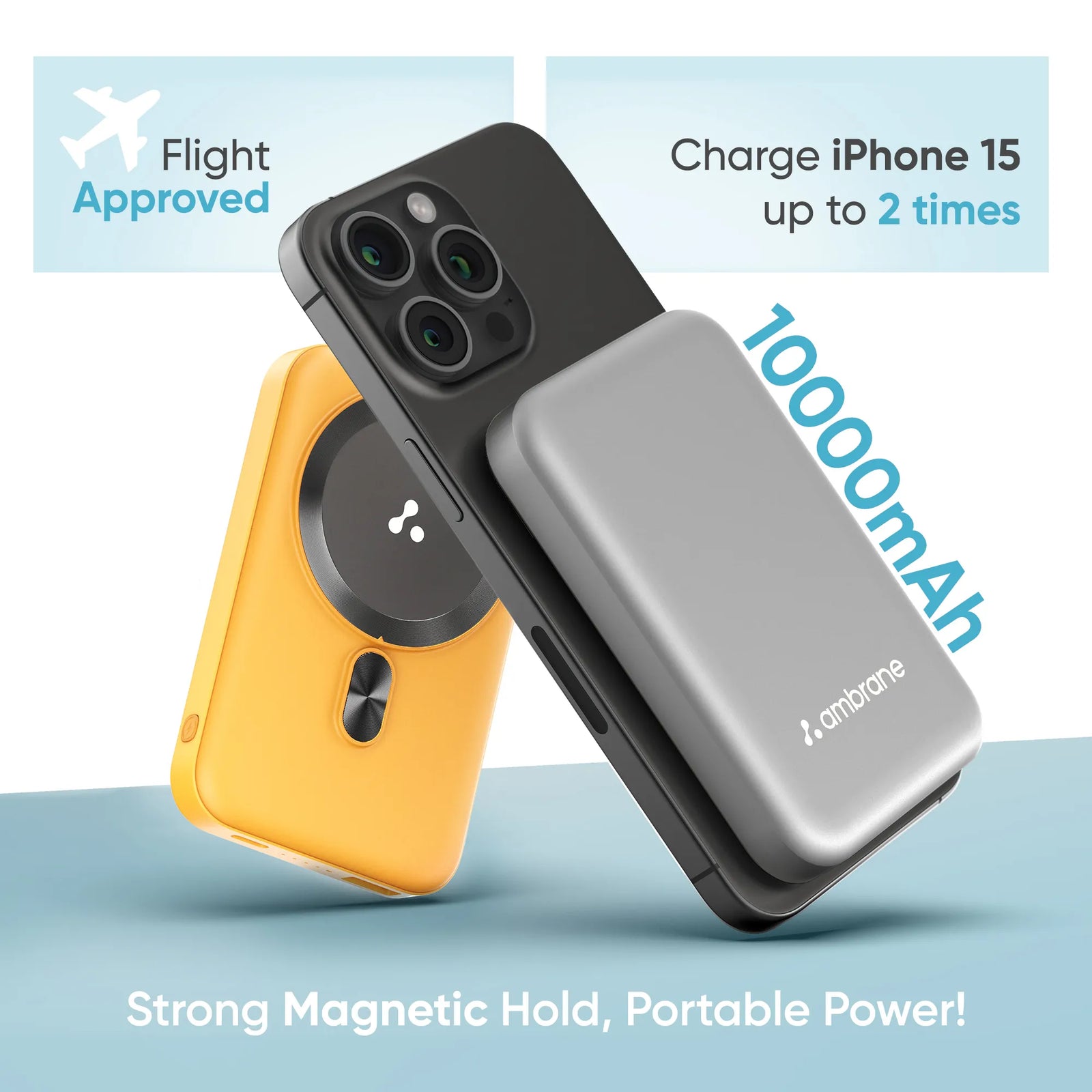 Magnetic Hold Portable Power Bank - Ambrane India 