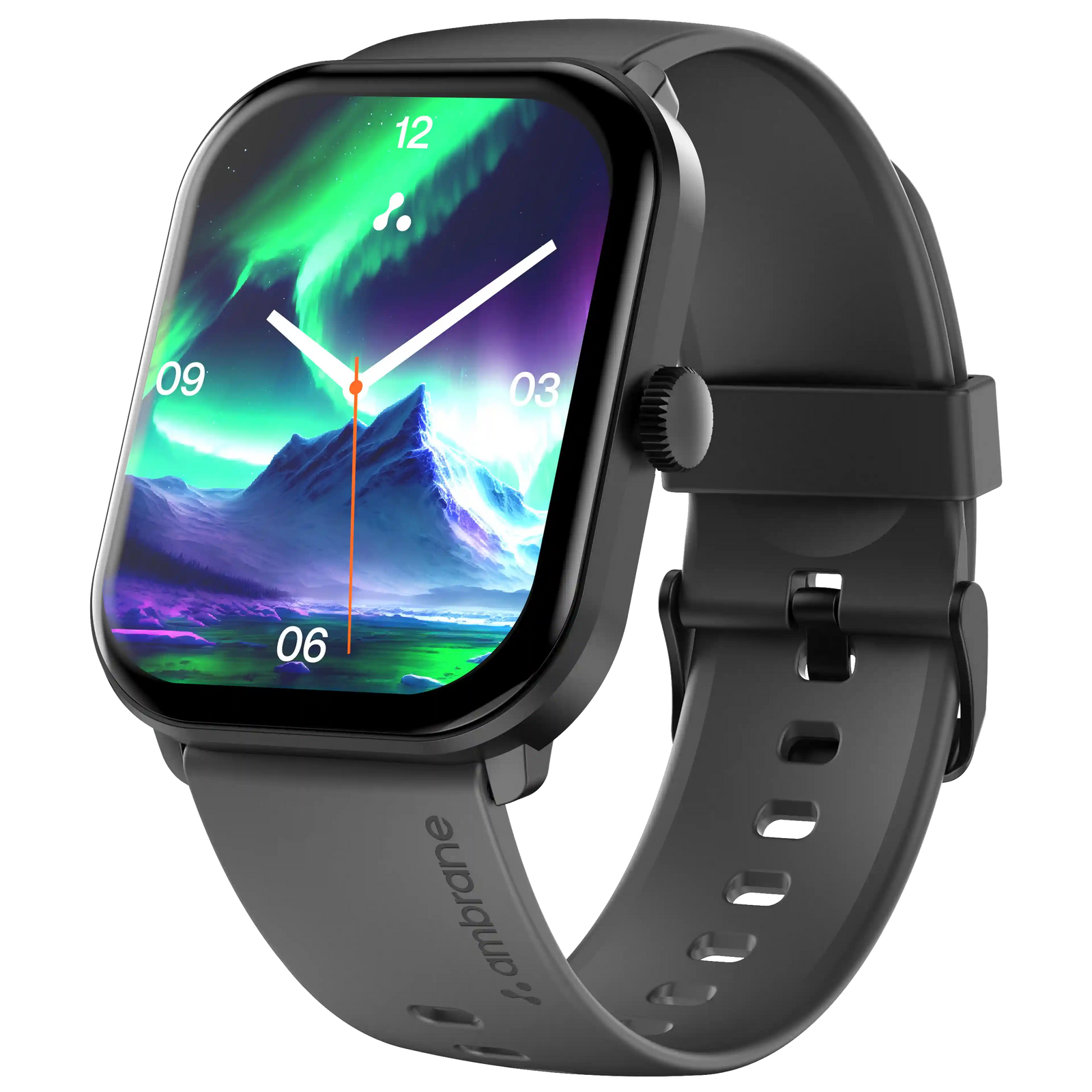 Glaze black smartwatch with AMOLED display – Ambrane India