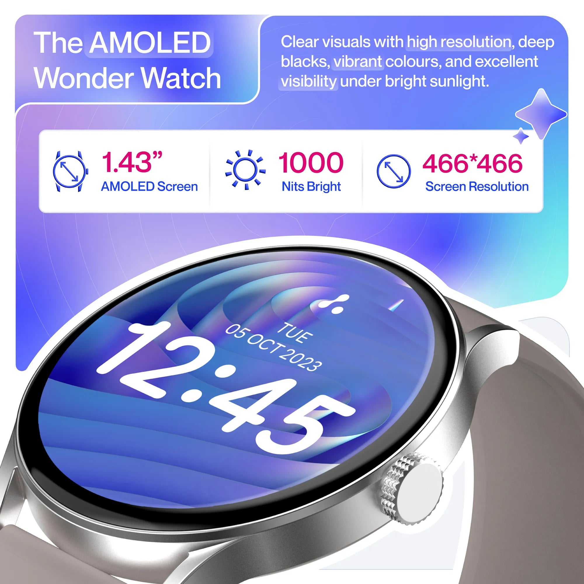 OnePlus Nord Watch with 1.78 Inch AMOLED Display 60 Hz Refresh Rate