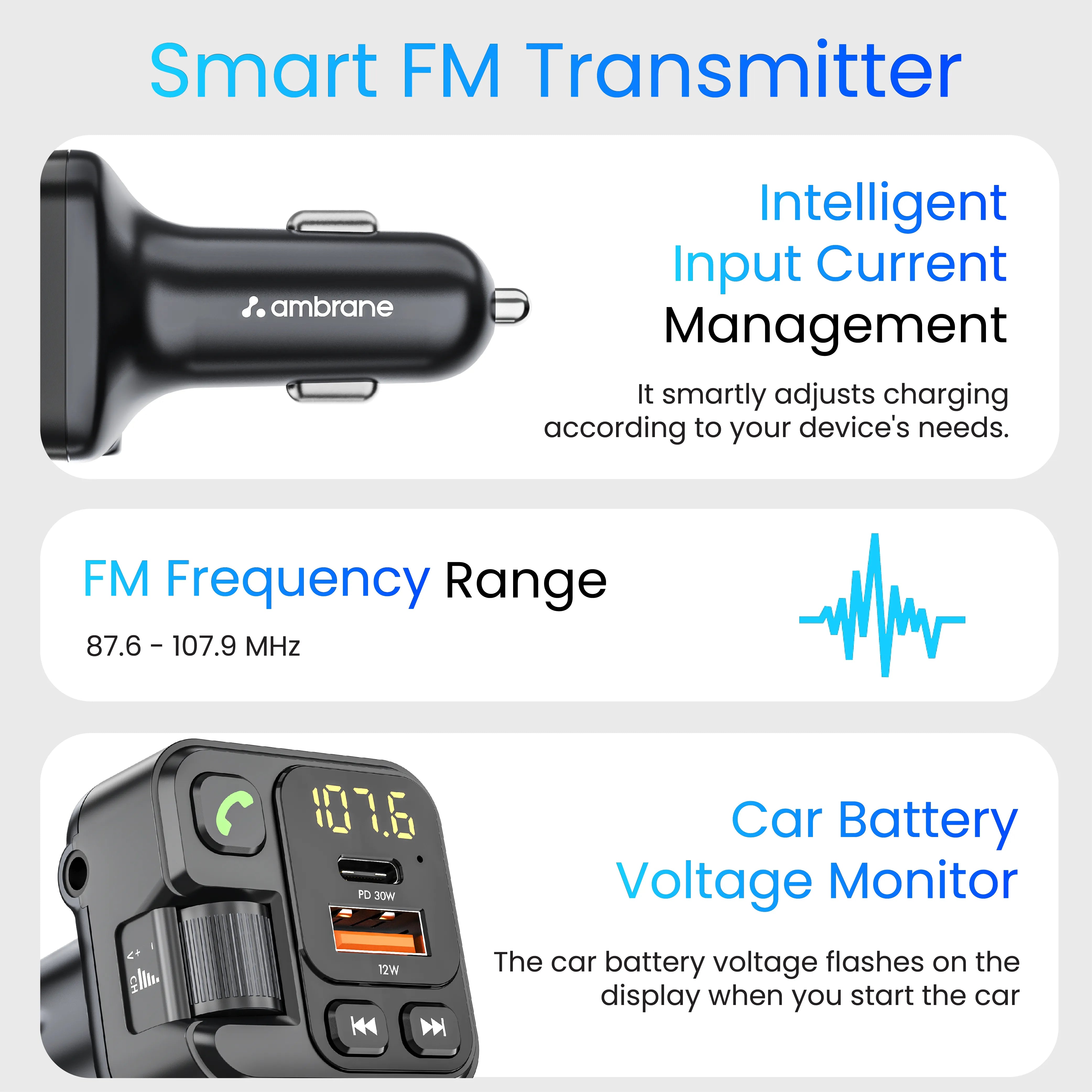 Car Connect FM Transmitter – Ambrane India