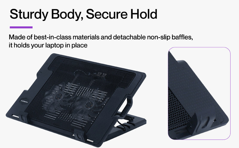 Ambrane ChillPad Cooling Pad Powerful Dual Fan