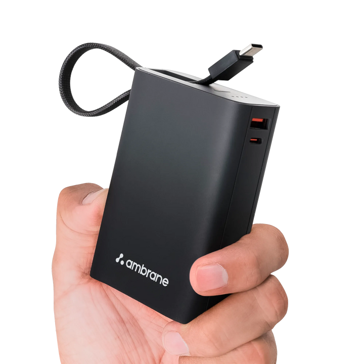 Mini power bank with detachable type c to type c cable