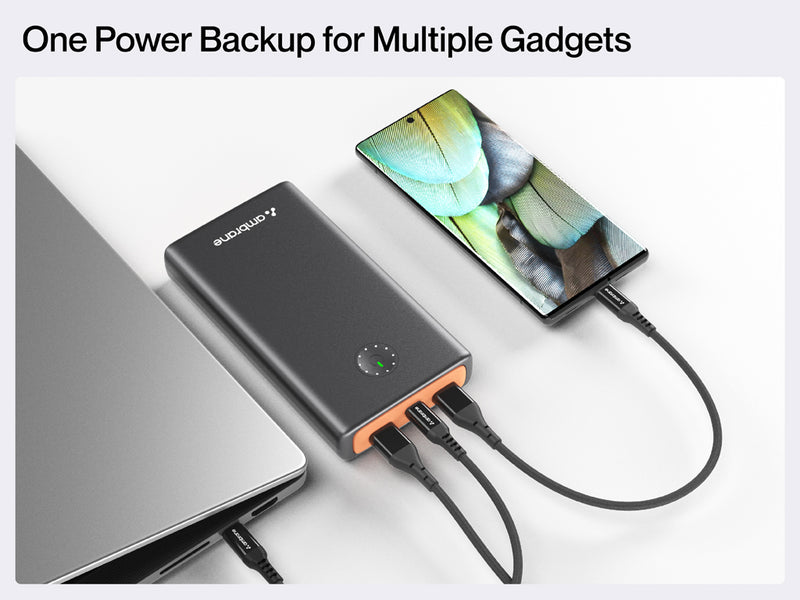Ambrane Powerlit Ultra 25000mAh 100W BoostedSpeed Power Bank