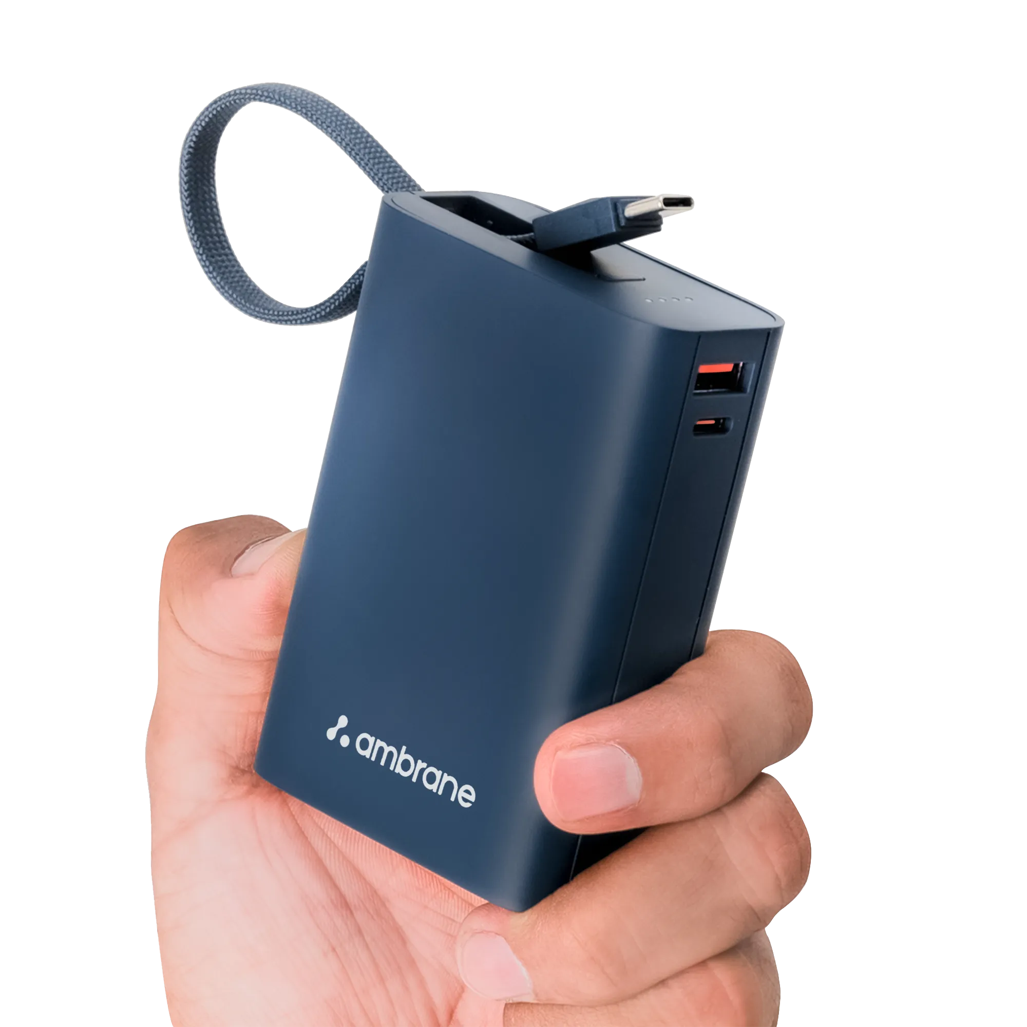 22.5 W navy blue slim power bank