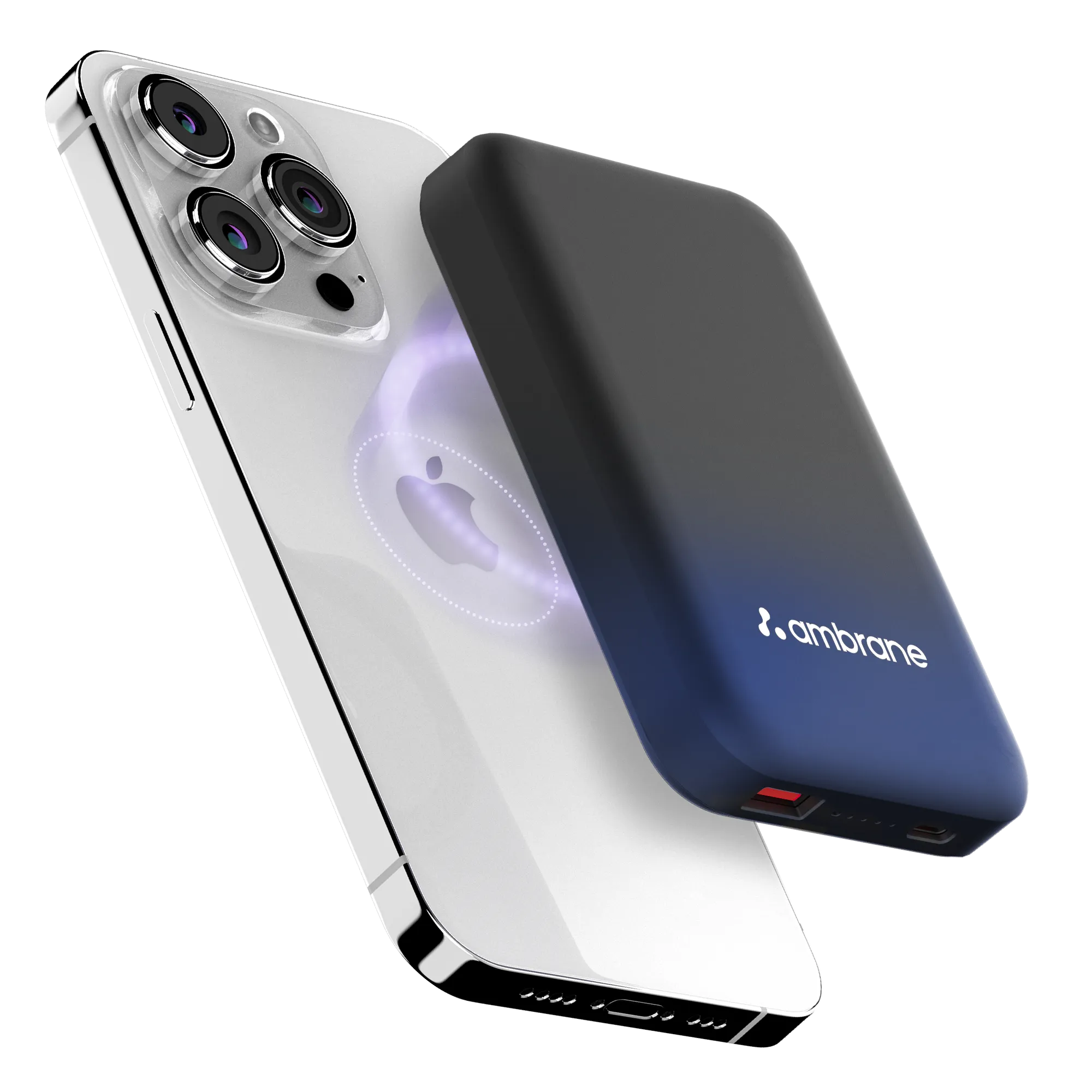 Blue wireless power bank for iphone