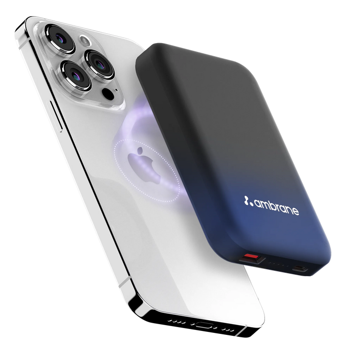 Blue wireless power bank for iphone