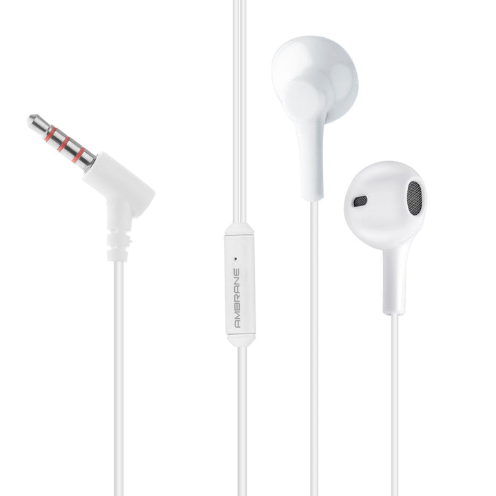 EP-21 Wired Earphones (White) - AmbraneIndia