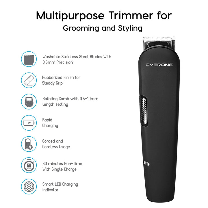 Ambrane Aura-X Trimmer (Black) - AmbraneIndia