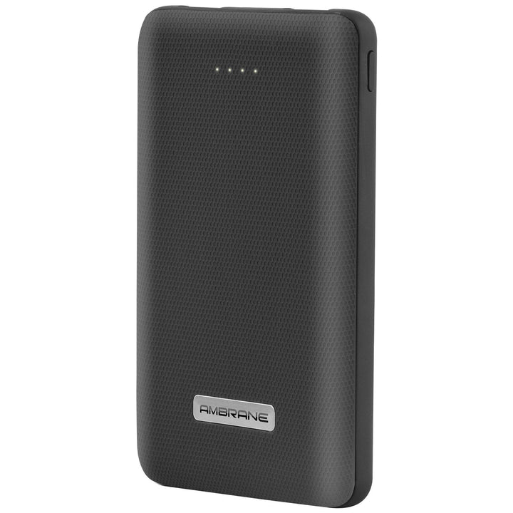 PP-101 10,000 mAh Polymer Power Bank (Black) - AmbraneIndia