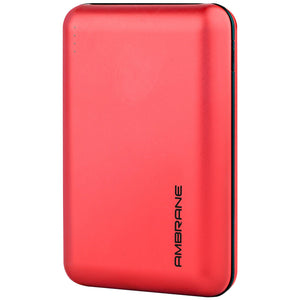 PowerLit XL 20000 mAh Polymer power bank with type C port (Red) - AmbraneIndia