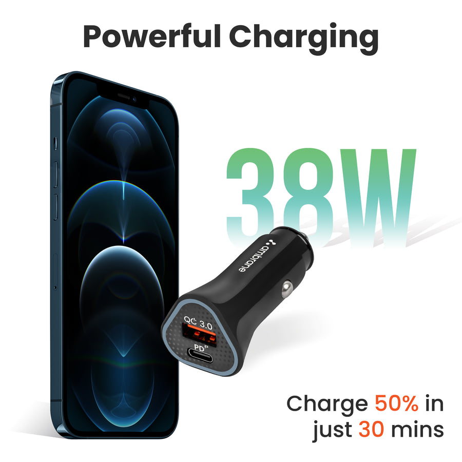 Ambrane Impulz C11 38W BoostedSpeed Car Charger
