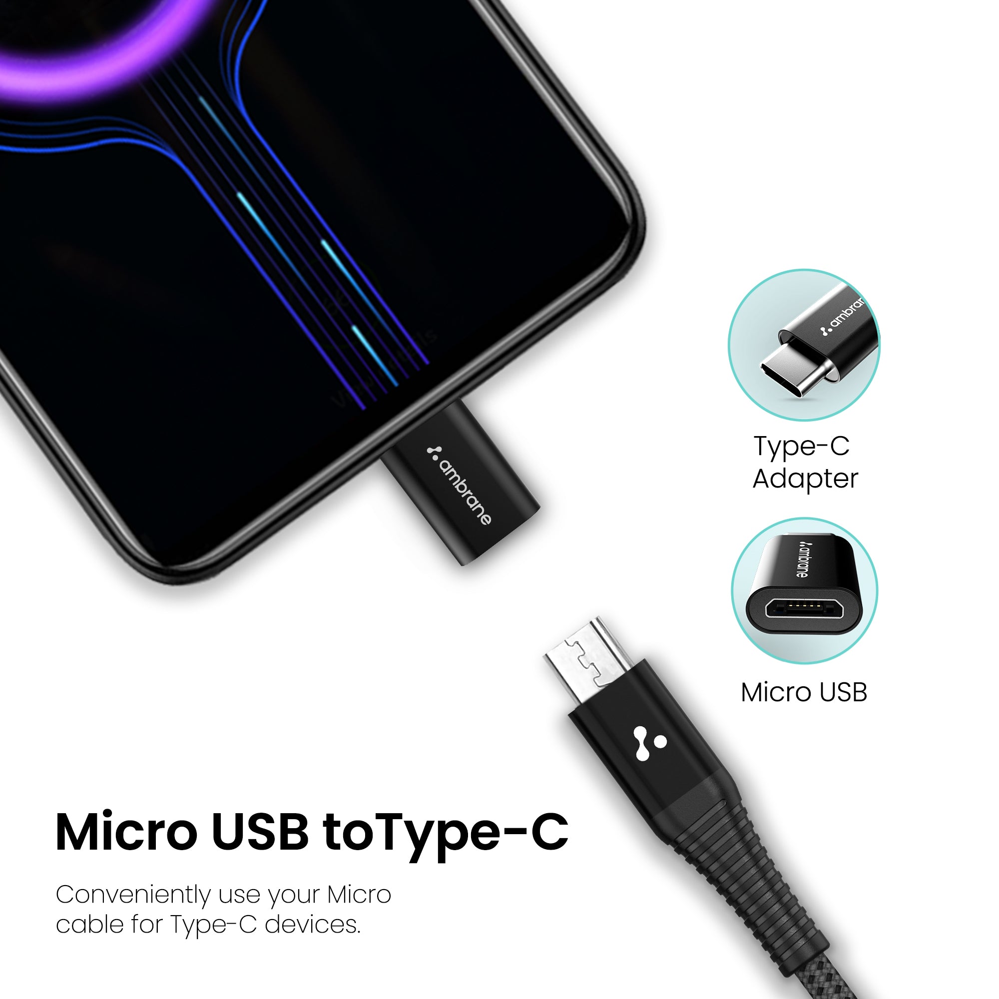 Type C to Micro USB OTG Adaptor