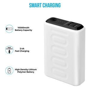 Ambrane Stylo 10k (PP-102) 10000 mAh Power Bank (White) - AmbraneIndia
