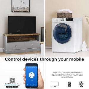 Ambrane WiFi Smart Plug 10A - Control Your Devices from Anywhere, No Hub Required, Works with Amazon Alexa and Google Assistant (ASP-10, White) - AmbraneIndia