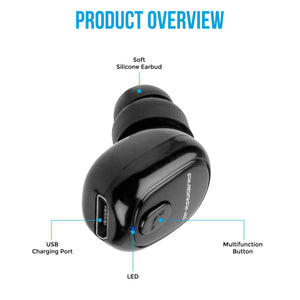 H9 In-Ear Mono True Wireless Earbud (Black) - AmbraneIndia