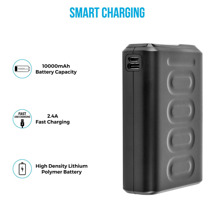 Ambrane Stylo 10k (PP-102) 10000 mAh Power Bank (Black) - AmbraneIndia