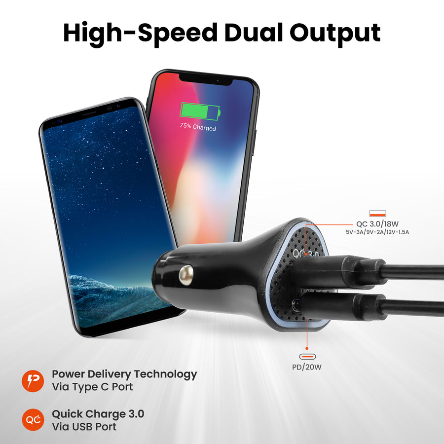 Ambrane Impulz C11 38W BoostedSpeed Car Charger