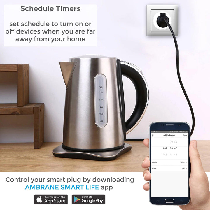 Ambrane ASP-10 Smart Plug (White) - AmbraneIndia