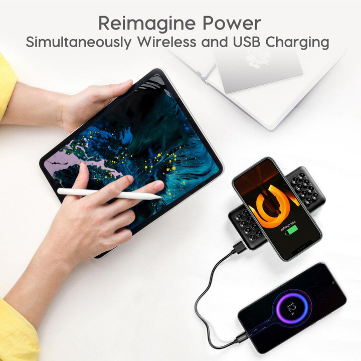 Ambrane PW-38 Wireless PowerBank 10000mAh with PD Technology (Black) - AmbraneIndia