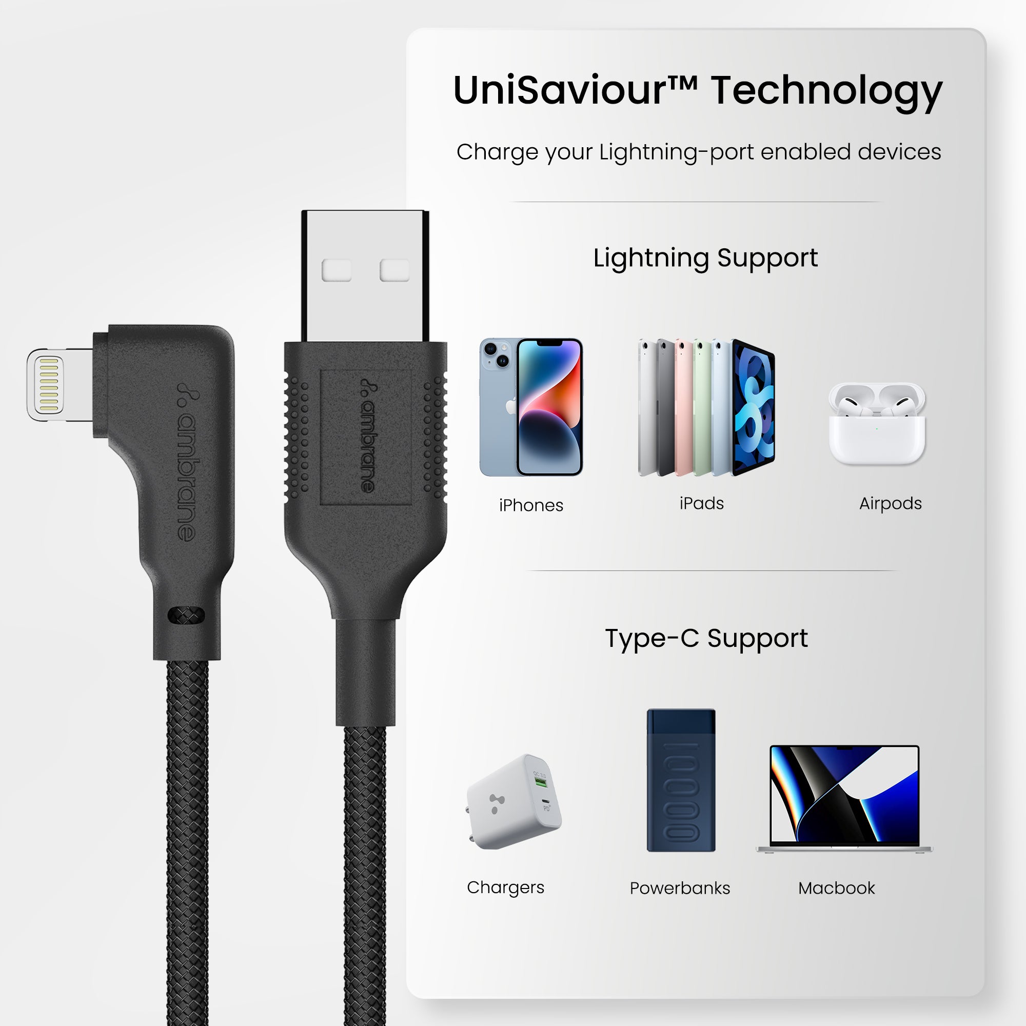 L-Shape Lightning Cable